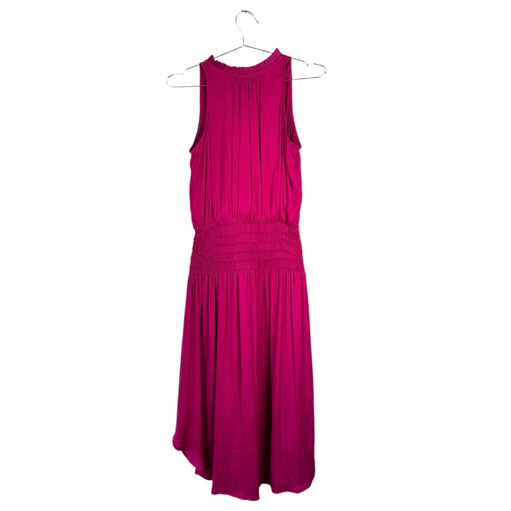 NWT White House Black Market Smocked Halter Dress Pink - Size S $168 MSRP - Picture 4 of 4